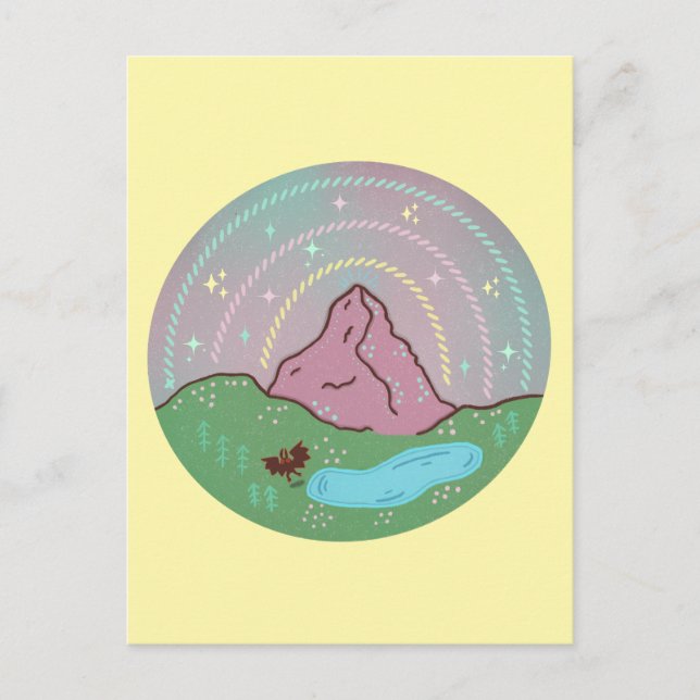 Mothman Home Planet | Cryptid Cosmic Folklore Art Postcard (Front)