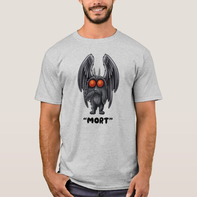 Mothman “Mort” Cryptid T-Shirt (Front)
