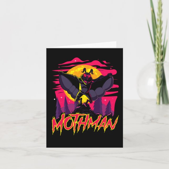 Mothman Movie Fun Cryptid Halloween Myth Monster C Card (Front)