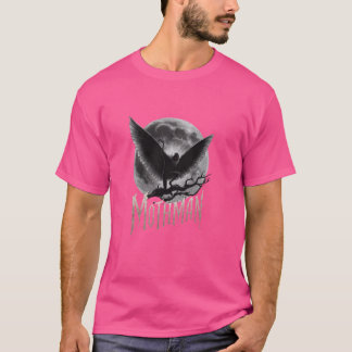 Mothman Mythical Creature Moonlit Design T-Shirt