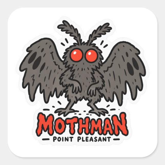 Mothman Point Pleasant WV Cryptid Sticker (Front)