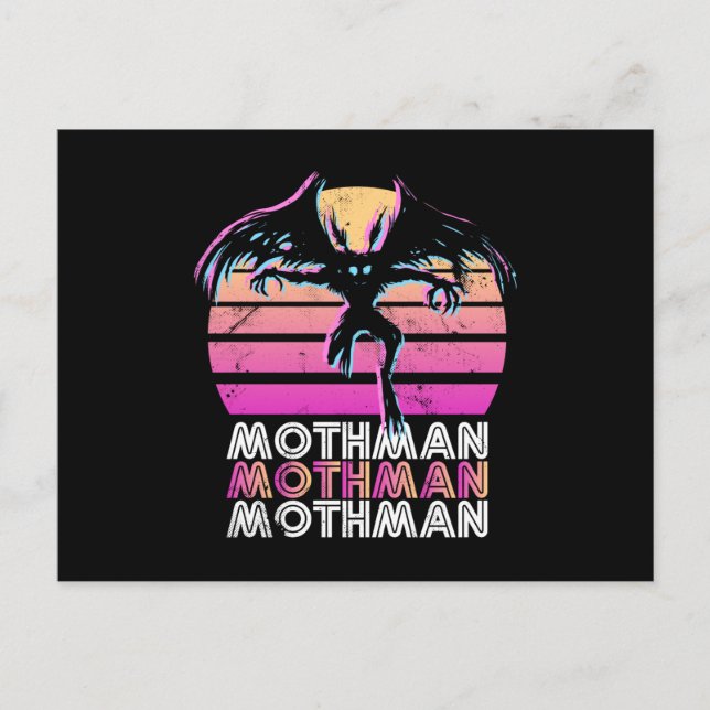 Mothman Retro 80s themed Gift Postcard (Front)
