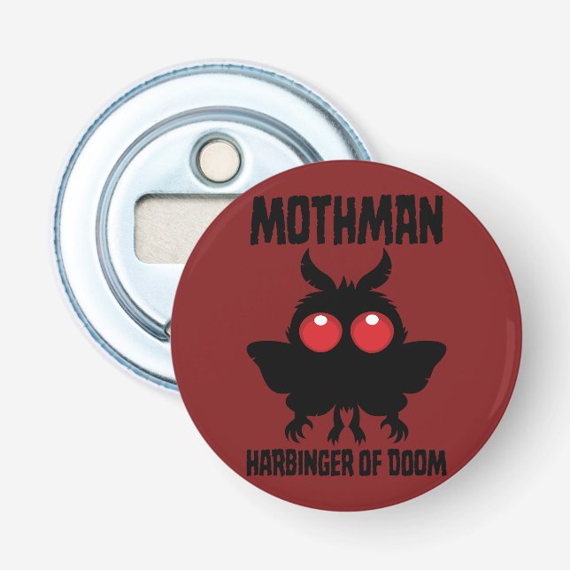 Mothman - Spooky Cute Harbinger Of Doom Bottle Opener (Front)