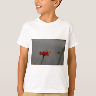 Moths and Red Zinnia T-Shirt
