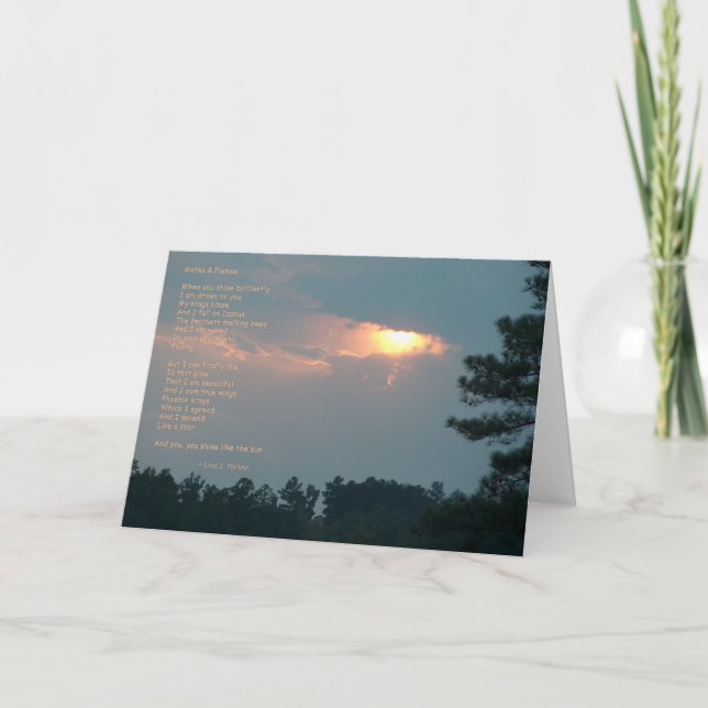 Moths & Flames Poem Note Card (Front)