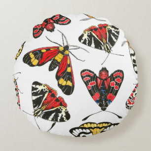 Moths Round Cushion