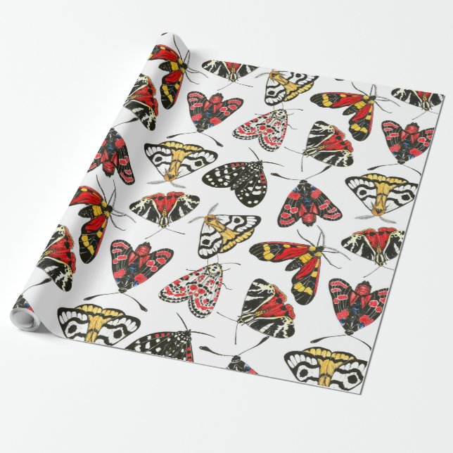 Moths Wrapping Paper (Unrolled)