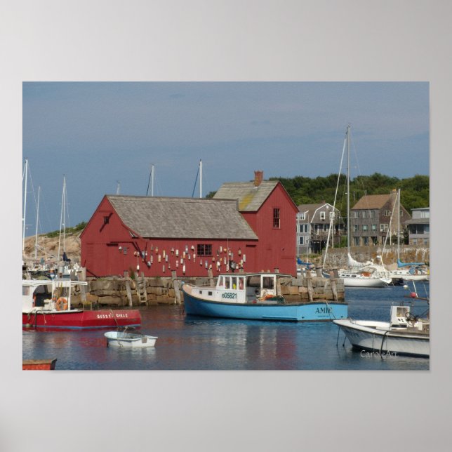 Motif #1 Blue Boat art print (Front)
