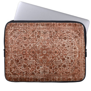 motif antique oriental marron  laptop sleeve