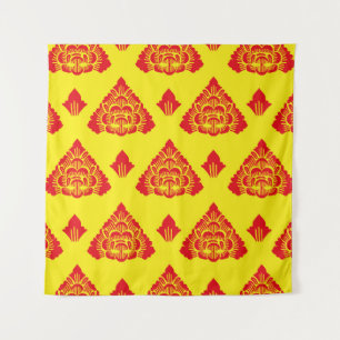 Motif Bali, Indonesia. with modern colours. Vintag Tapestry