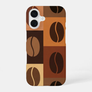Motif de Grains d'Espresso Vintage iPhone 16 Case