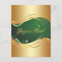 Motif de Noël or avec fond vert