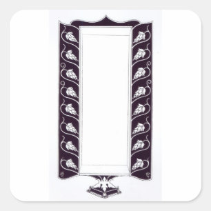 Motif design, probably from 'Le Morte d'Arthur', c Square Sticker