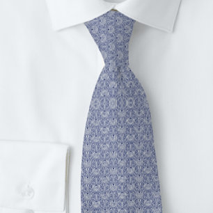 Motif Navy Heart Business Modern Tie