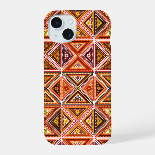 Motif Quilt Pattern iPhone Case (Back)