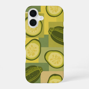Motif Vintage aux Rondelles de Courgette iPhone 16 Case