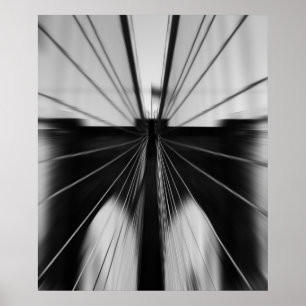 Motion Blur Brooklyn Bridge Poster