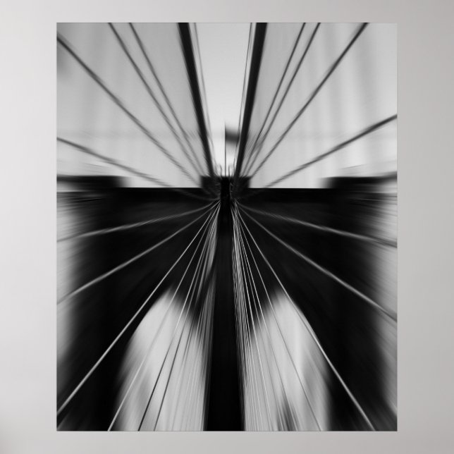 Motion Blur Brooklyn Bridge Poster (Front)