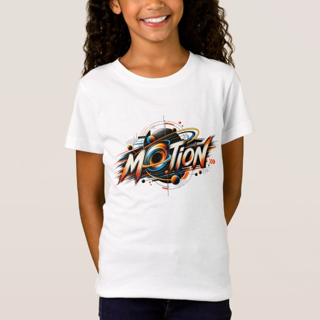 Motion – Dynamic Geometric Abstract Design T-Shirt (Front)