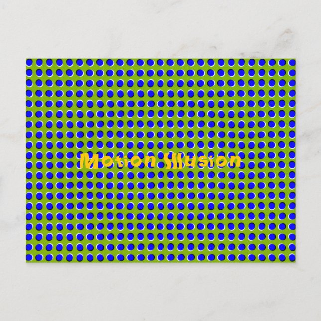 Motion Illusion Optical Postcard (Front)