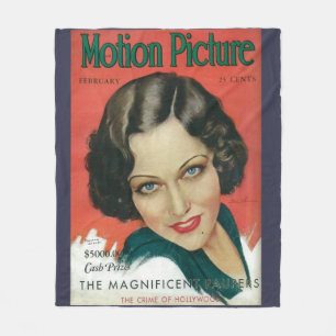 Motion Picture February 1931 Gloria Swanson cover Fleece Blanket