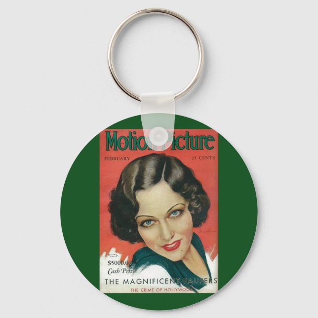 Motion Picture February 1931 Gloria Swanson cover Key Ring (Front)