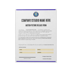 Motion Picture Release Notepad