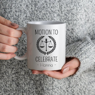 Motion To Celebrate Lawyer Law Student School Grad Mug