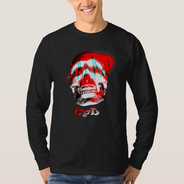 Motion Wave Frequency Skull T-Shirt (Front)