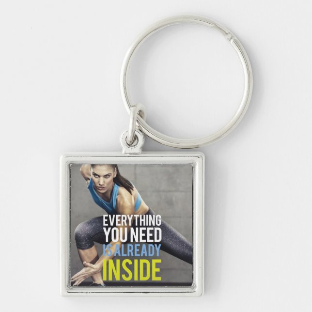 Motivaitonal Fitness Gym Keychain (Front)