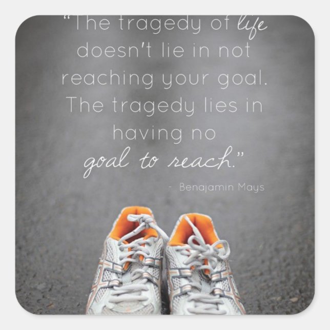 Motivaitonal Fitness Gym Square Sticker (Front)