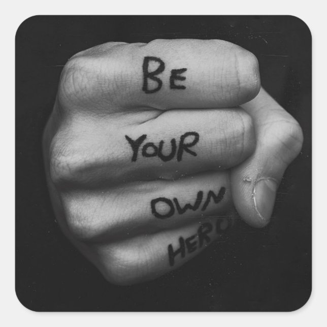 Motivaitonal Fitness Gym Square Sticker (Front)