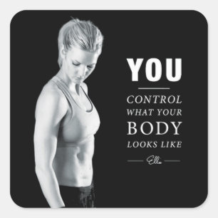 Motivaitonal Fitness Gym Square Sticker