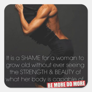 Motivaitonal Fitness Gym Square Sticker