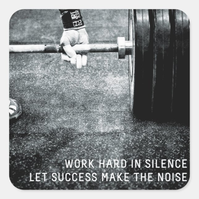 Motivaitonal Fitness Gym Square Sticker (Front)