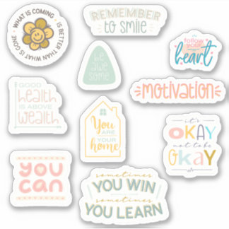 Motivate Yourself ! 10 Motivational Sticker Pack
