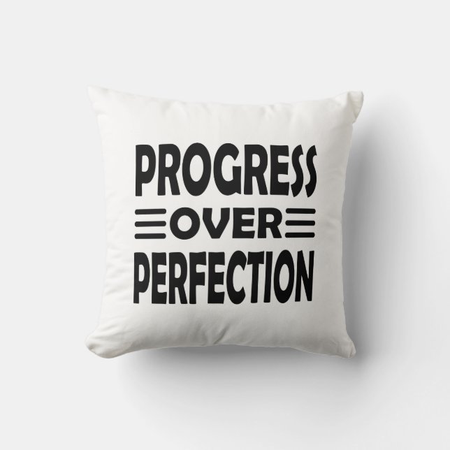 Motivated by Progress | Growth Over Perfection Cushion (Front)