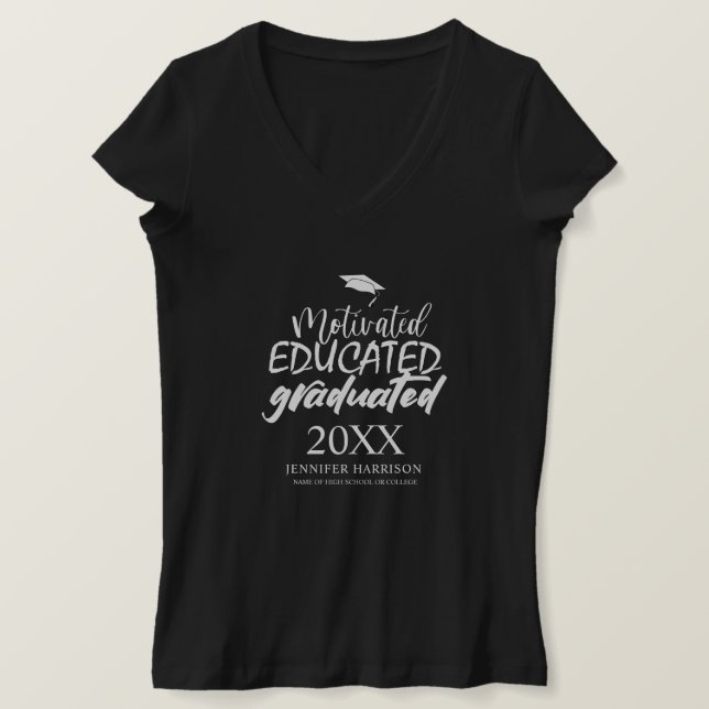 Motivated Educated Graduated | Graduation T-Shirt (Design Front)