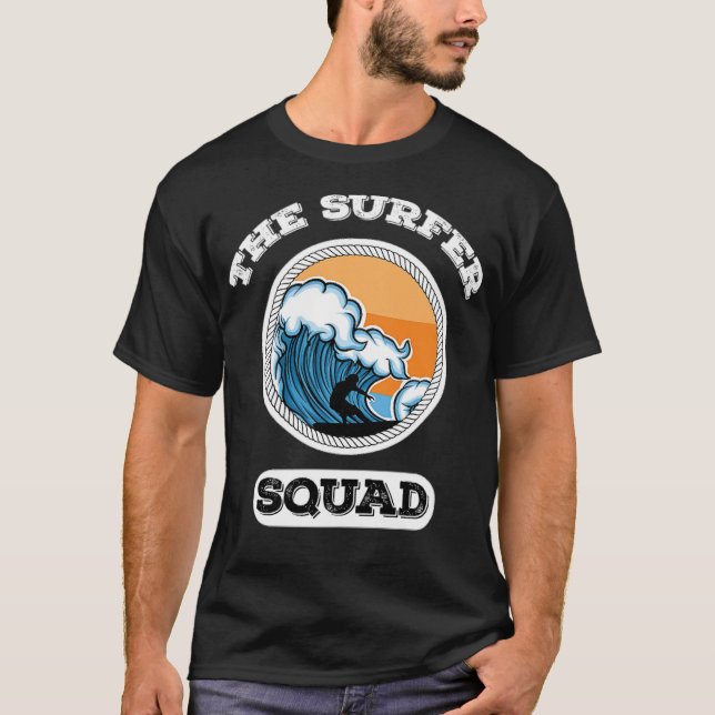Motivated gift idea The Surfer best friends long s T-Shirt (Front)
