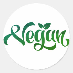 Motivating and Inspiring Vegan Logo  Classic Round Sticker