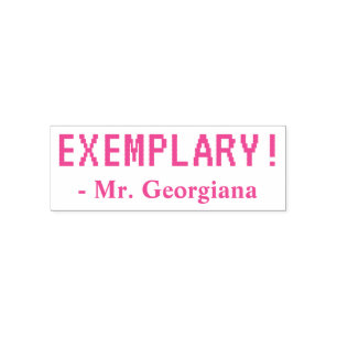 Motivating "EXEMPLARY!" Grading Rubber Stamp