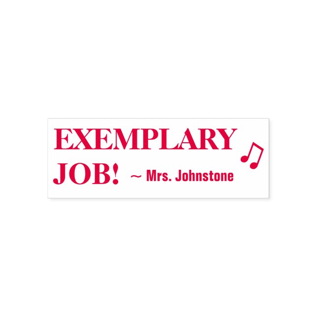 Motivating "EXEMPLARY JOB!" + Custom Teacher Name Self-inking Stamp (Design)