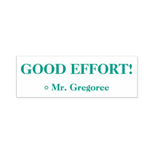 Motivating "GOOD EFFORT!" Educator Rubber Stamp