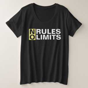 Motivating No Rules No Limits Plus Size T-Shirt