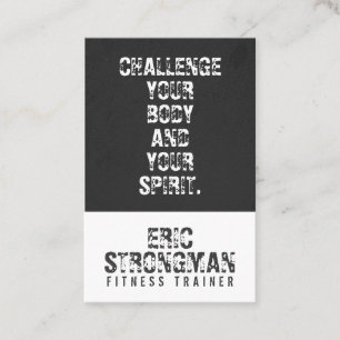 Motivating quote text cover business card
