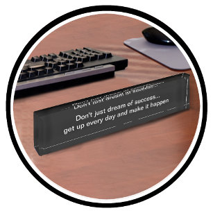Motivation And Inspirational Business Quote Nameplate