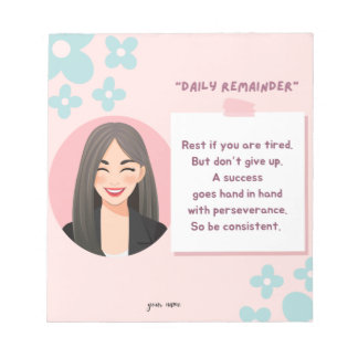 Motivation card notepad
