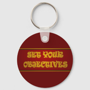 Motivation career work design with text key ring