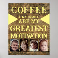 Motivation coffee family 4 photo brown yellow