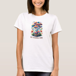 Motivation colorful set yourself free mushrooms T-Shirt